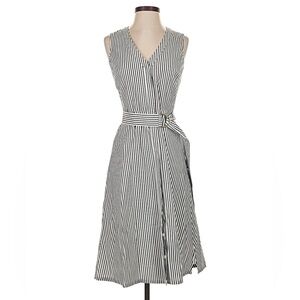 White‎ House Black Market Women’s Dress Cotton Sleeveless Size 6 Button Down